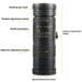High Definition 10-300X Zoom Portable Binocular Telescope Mobile shop