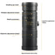 High Definition 10-300X Zoom Portable Binocular Telescope Mobile shop