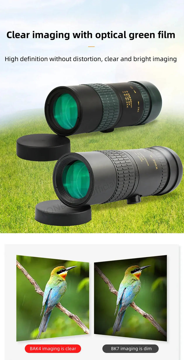 High Definition 10-300X Zoom Portable Binocular Telescope Mobile shop