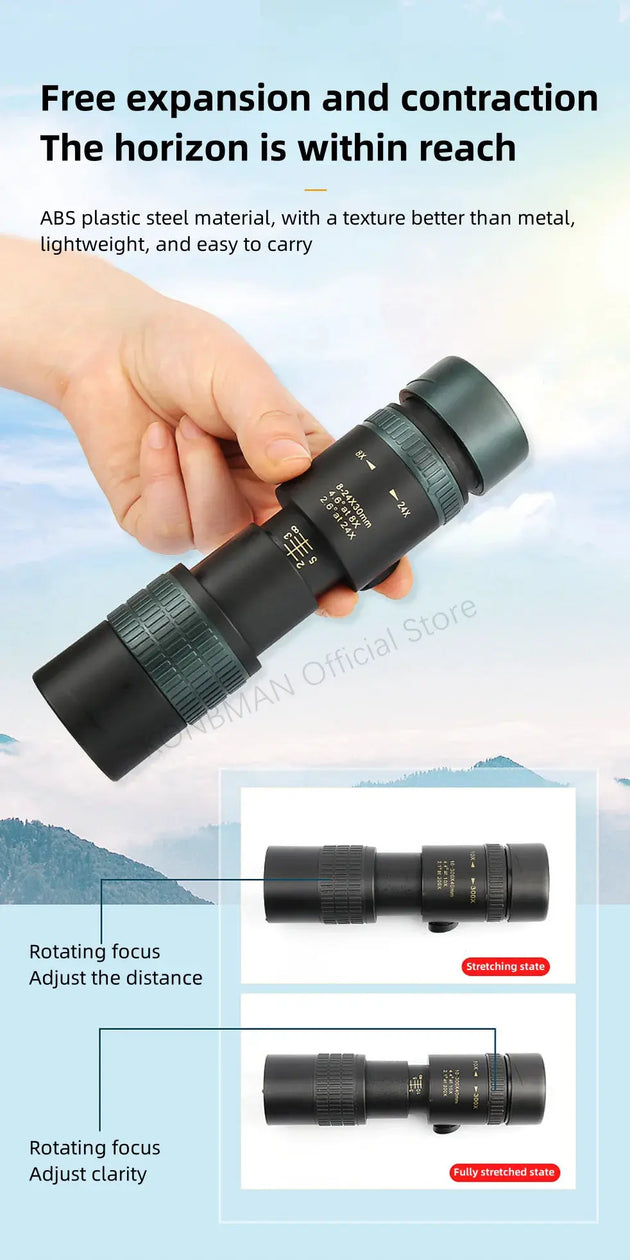 High Definition 10-300X Zoom Portable Binocular Telescope Mobile shop