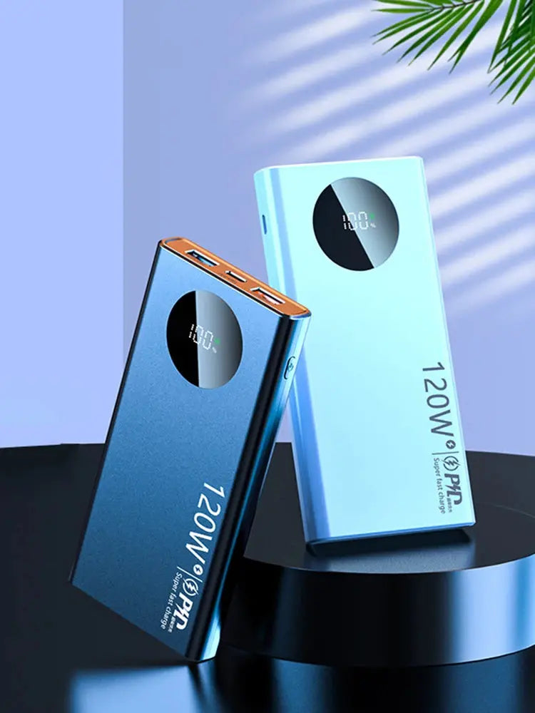 120W High Capacity Fast Charging Power Bank with Built-in Cables Ryglobal
