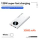 120W High Capacity Fast Charging Power Bank with Built-in Cables Ryglobal