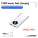 120W High Capacity Fast Charging Power Bank with Built-in Cables Ryglobal