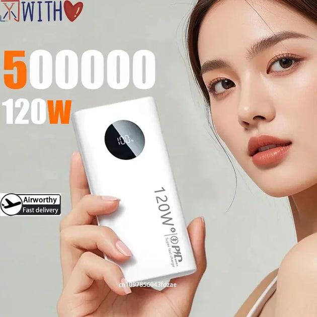 120W Super Fast Portable Power Bank with Digital Display and Two-Way Quick Charge Ryglobal