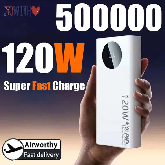 120W Super Fast Portable Power Bank with Digital Display and Two-Way Quick Charge Ryglobal