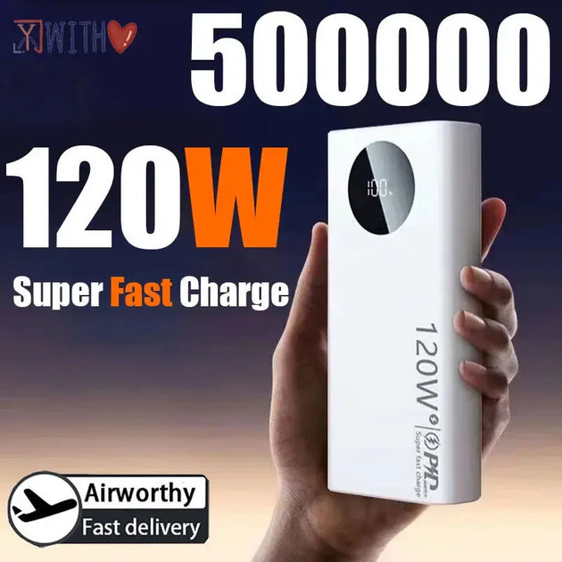 120W Super Fast Portable Power Bank with Digital Display and Two-Way Quick Charge Ryglobal