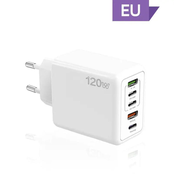120W 5-Port Fast Charging USB Charger for Mobile Devices Ryglobal