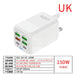 150W 6-Port PD QC 4.0 USB-C Fast Charger Adapter Ryglobal
