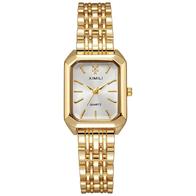 Luxury Stainless Steel Square Quartz Watch for Women Mobile shop