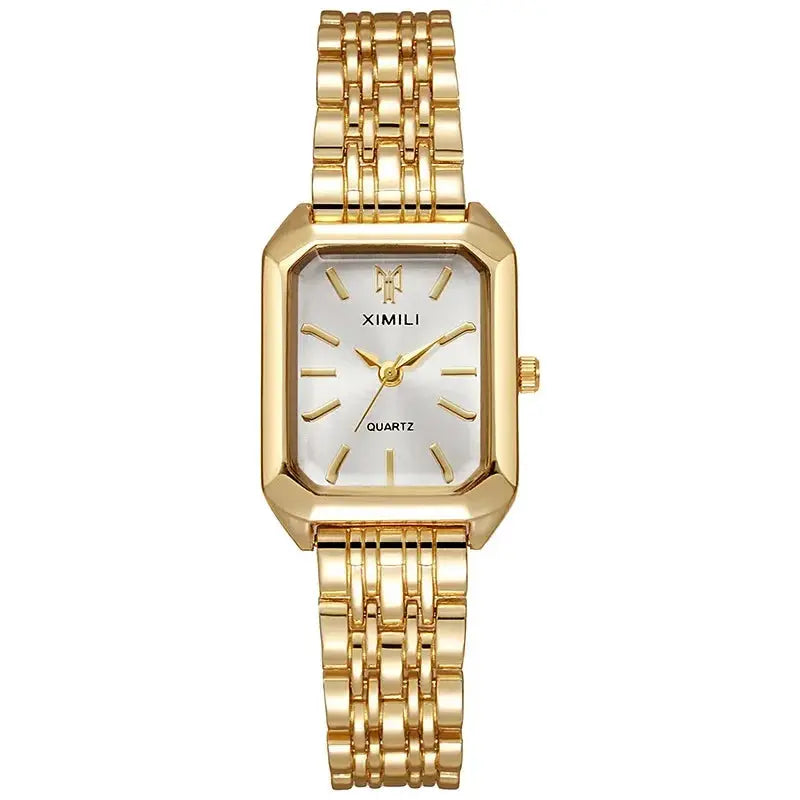 Luxury Stainless Steel Square Quartz Watch for Women Mobile shop
