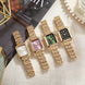Luxury Stainless Steel Square Quartz Watch for Women Mobile shop