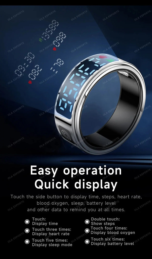 Ola Esporte Smart Ring with Health Monitoring & Gesture Control Mobile shop