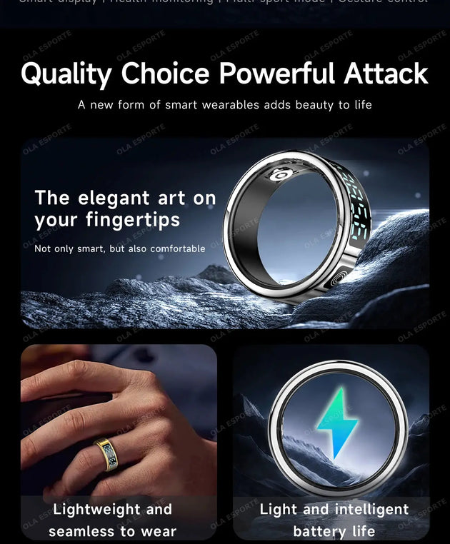 Ola Esporte Smart Ring with Health Monitoring & Gesture Control Mobile shop