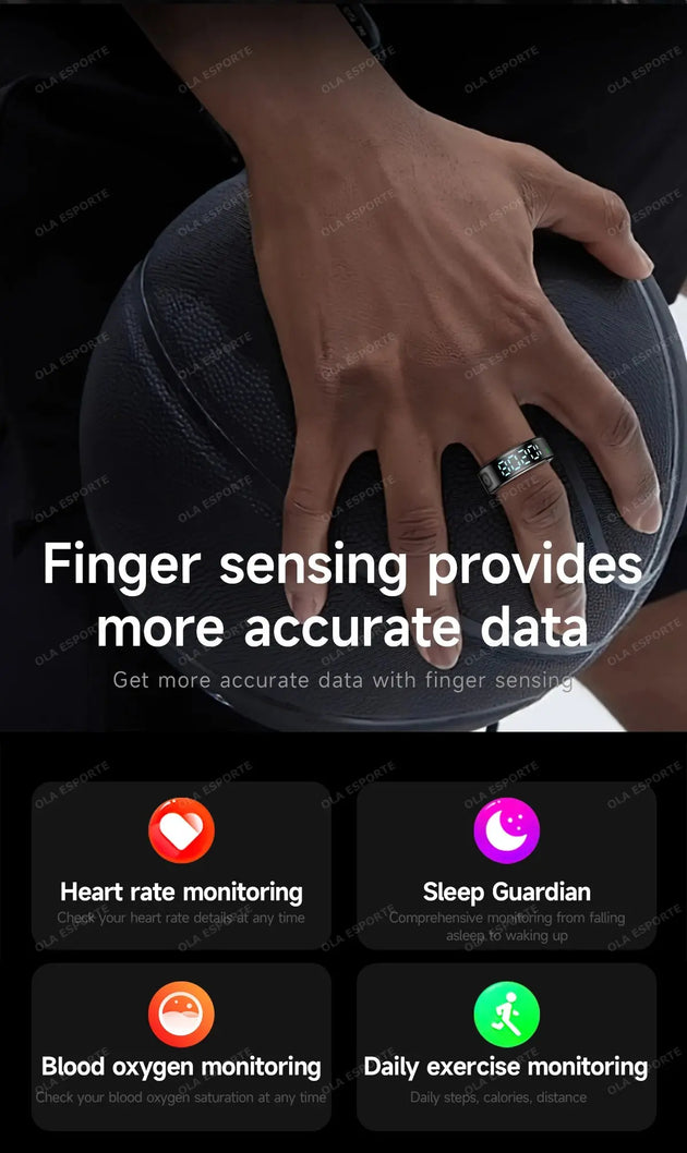 Ola Esporte Smart Ring with Health Monitoring & Gesture Control Mobile shop