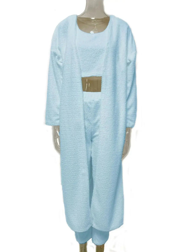 3 - Piece Fuzzy Fleece Loungewear Set - Mobile shop