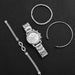 Luxury Rhinestone Women’s Quartz Watch Bracelet Set - 4PCS Mobile shop