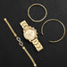 Luxury Rhinestone Women’s Quartz Watch Bracelet Set - 4PCS Mobile shop
