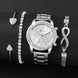 Luxury Rhinestone Women’s Quartz Watch Bracelet Set - 4PCS Mobile shop