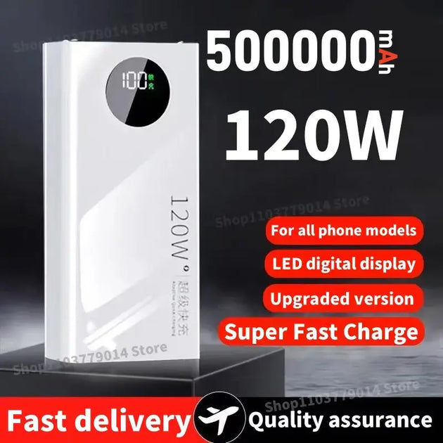50,000mAh 120W Fast Charging Portable Power Bank Ryglobal