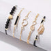 Luxury Women's Leather Analog Watch Set - 6PCS Fashion Bracelet Collection Mobile shop