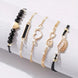 Luxury Women's Leather Analog Watch Set - 6PCS Fashion Bracelet Collection Mobile shop