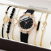 Luxury Women's Leather Analog Watch Set - 6PCS Fashion Bracelet Collection Mobile shop