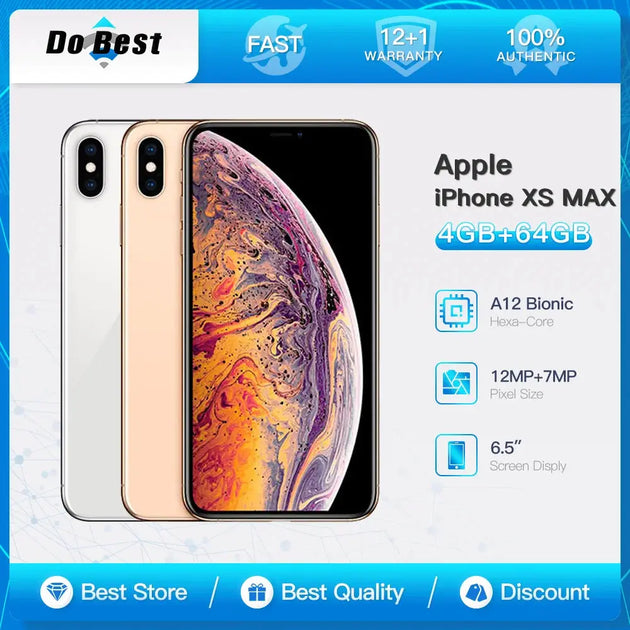 Apple iPhone XS Max - 6.5" Super Retina, 64GB/256GB, Unlocked, iOS A12 Bionic Mobile shop