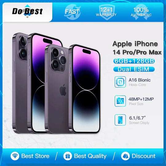 Apple iPhone 14 Pro/Pro Max 5G - 6.1"/6.7" OLED, A16 Bionic, Dual eSIM Mobile shop