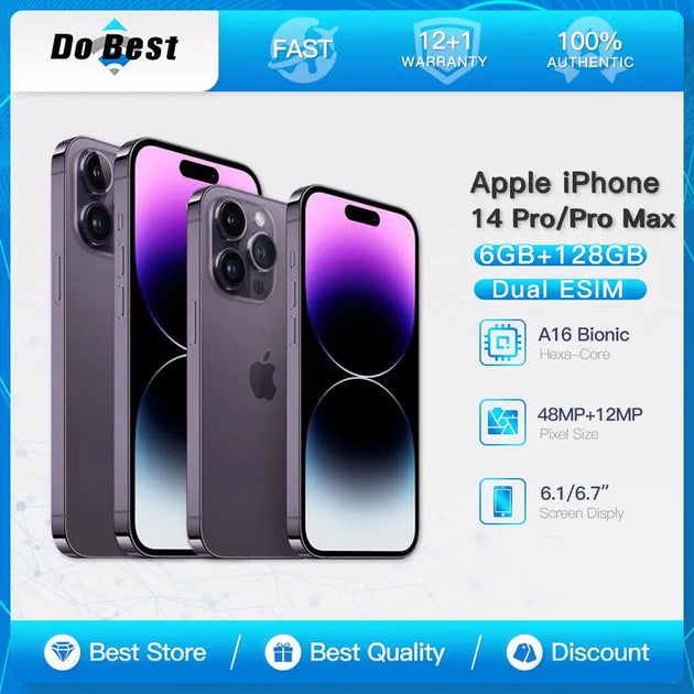 Apple iPhone 14 Pro/Pro Max 5G - 6.1"/6.7" OLED, A16 Bionic, Dual eSIM Mobile shop