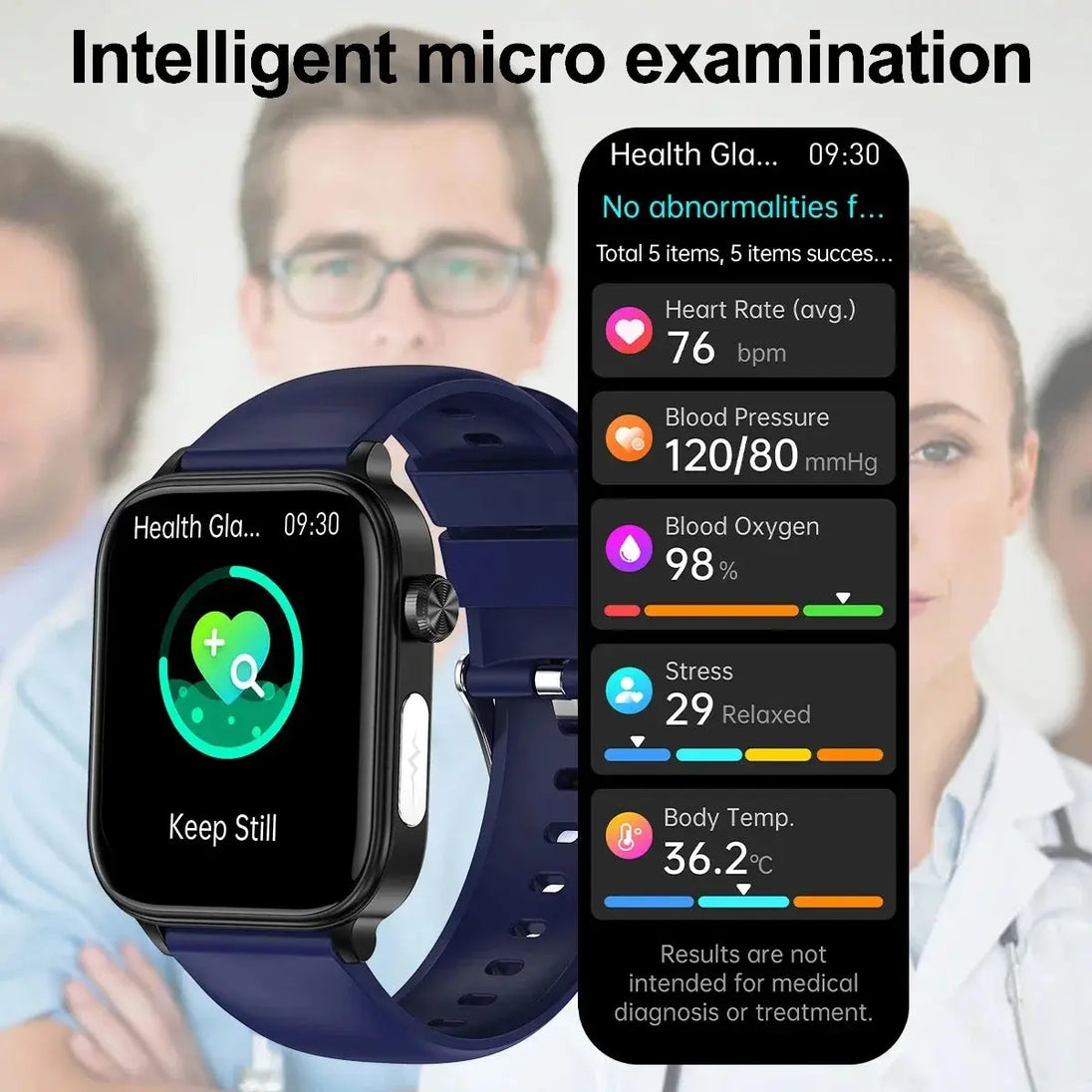 KENPANG 2024 Smart Health Watch with ECG, PPG, Blood Monitoring, and Bluetooth Call Function Ryglobal