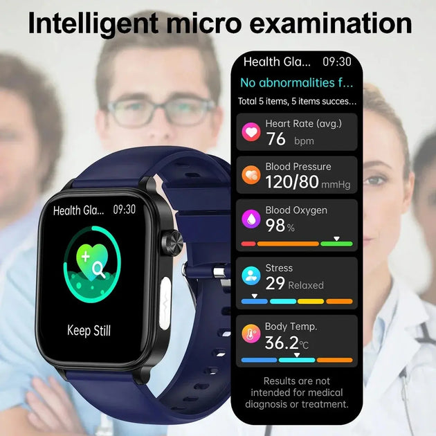 KENPANG 2024 Smart Health Watch with ECG, PPG, Blood Monitoring, and Bluetooth Call Function Ryglobal