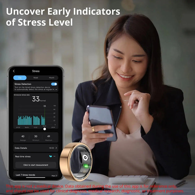 COLMI R02 Smart Ring - 39 Days Battery Life, 5ATM Waterproof Health Monitor Ryglobal
