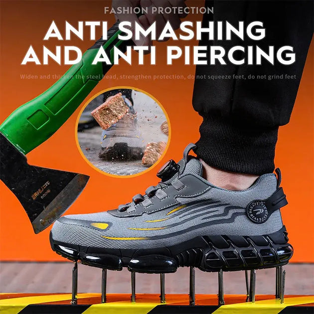 MJYTHFC Men's Anti-Smash & Anti-Puncture Safety Work Shoes Ryglobal