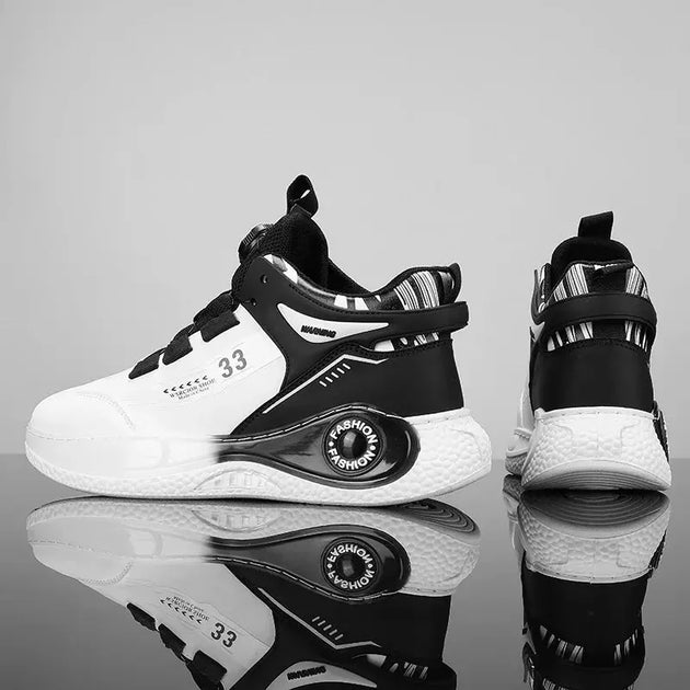Men's Comfy Lace-Up Sneakers with Rotating Buckle for Outdoor Activities Ryglobal