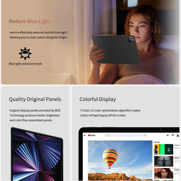 BDF 10.1-Inch 5G Android Tablet with Dual SIM, Octa-Core, 8GB RAM, 256GB ROM Ryglobal