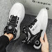 Men's Comfy Lace-Up Sneakers with Rotating Buckle for Outdoor Activities Ryglobal