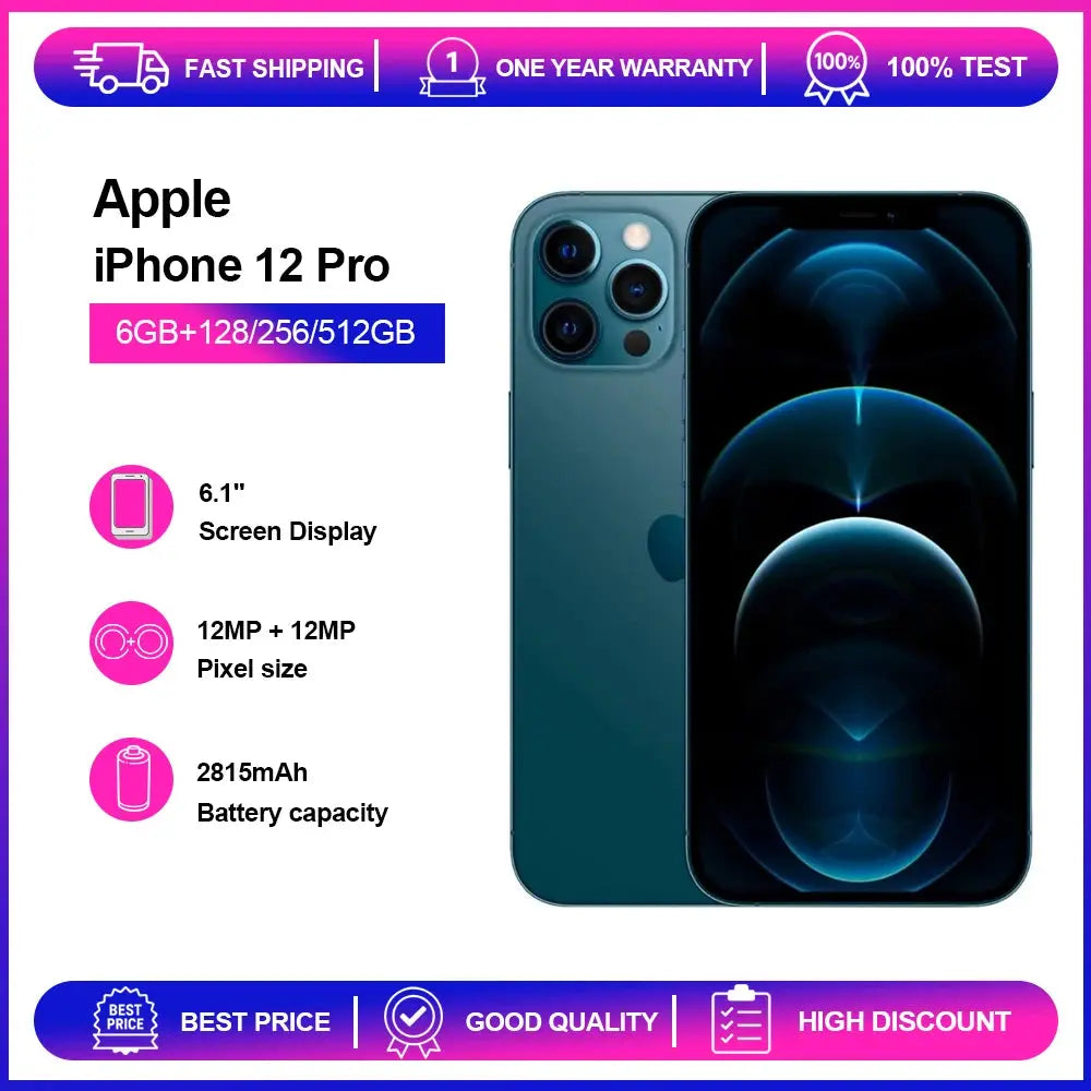 Apple iPhone 12 Pro - 6.1" Super Retina, 128/256GB, Unlocked Mobile shop