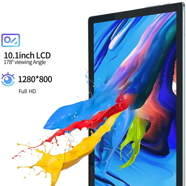 BDF 10.1-Inch Android Tablet - Octa Core, 8GB RAM, 128GB Storage, Dual SIM, 4G LTE Ryglobal