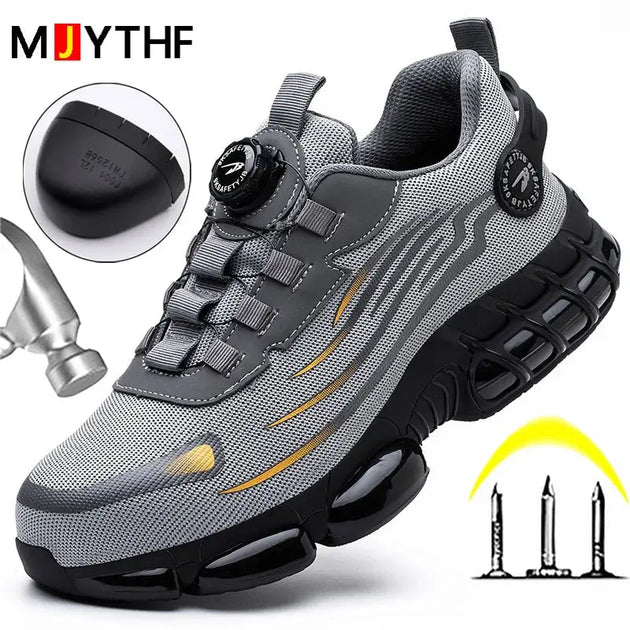 MJYTHFC Men's Anti-Smash & Anti-Puncture Safety Work Shoes Ryglobal