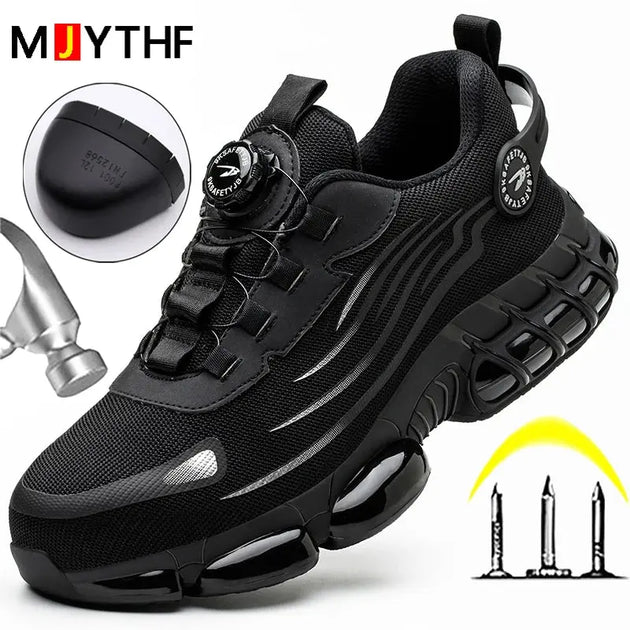 MJYTHFC Men's Anti-Smash & Anti-Puncture Safety Work Shoes Ryglobal