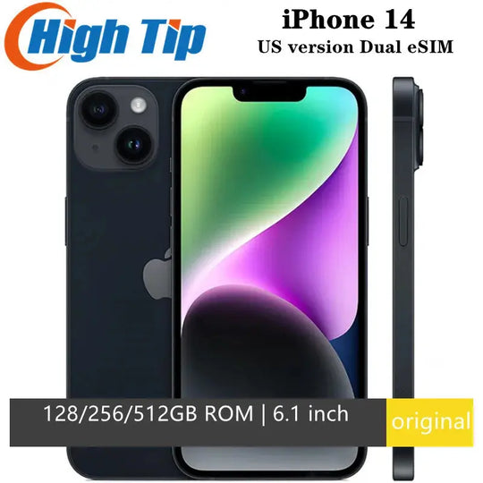Apple iPhone 14 Dual eSIM - 128/256/512GB, 6.1" Super Retina OLED, 5G Mobile Phone Mobile shop