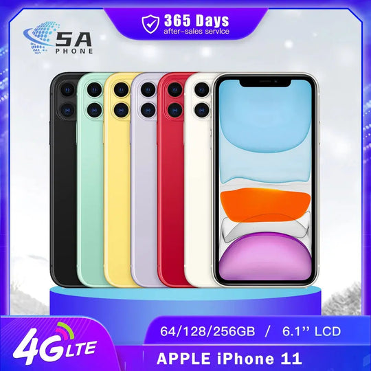 Apple iPhone 11 Unlocked 4G Smartphone - 6.1" Display, A13 Bionic, 64/128/256GB Storage Mobile shop