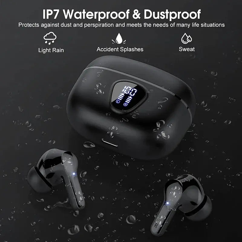 UYUXIO HiFi Stereo Wireless Earbuds with ENC Noise Cancelling and 48H Battery Life Ryglobal