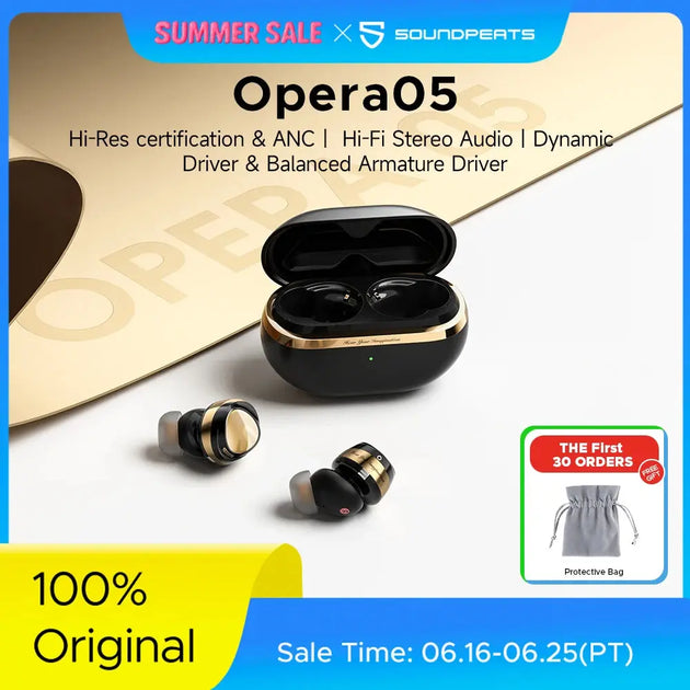 SoundPEATS Opera 05 Hi-Res Wireless Earbuds with Hybrid ANC and Dual Mics Ryglobal