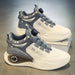 Men's Comfy Lace-Up Sneakers with Rotating Buckle for Outdoor Activities Ryglobal