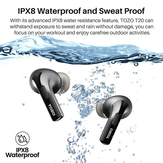 TOZO T20 True Wireless Earbuds with Active Noise Cancellation and 48.5 Hrs Playtime Ryglobal