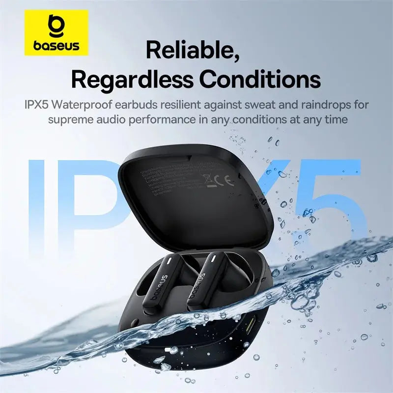 Baseus Bowie E19 Wireless Earphones - Bluetooth 5.3, Big Bass, IPX5 Waterproof, 33H Battery Life Ryglobal