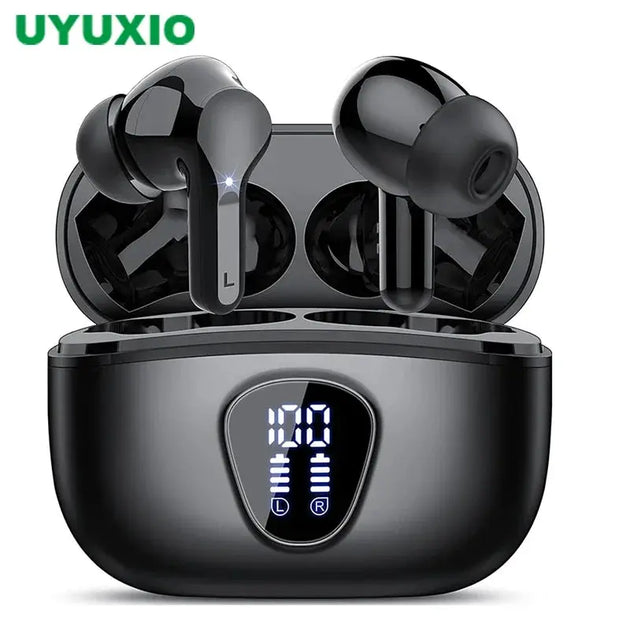 UYUXIO HiFi Stereo Wireless Earbuds with ENC Noise Cancelling and 48H Battery Life Ryglobal