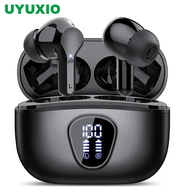 UYUXIO HiFi Stereo Wireless Earbuds with ENC Noise Cancelling and 48H Battery Life Ryglobal