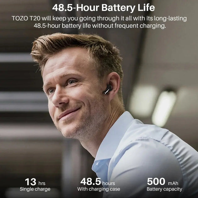 TOZO T20 True Wireless Earbuds with Active Noise Cancellation and 48.5 Hrs Playtime Ryglobal